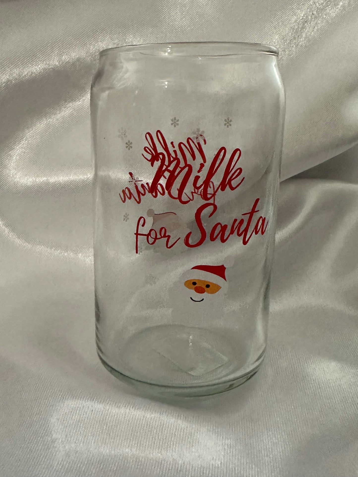 Christmas Self-Care Gift Box – Santa Glass Cup, Lip Gloss, Hair Oil & Holiday Accessories | Perfect Gift for Her