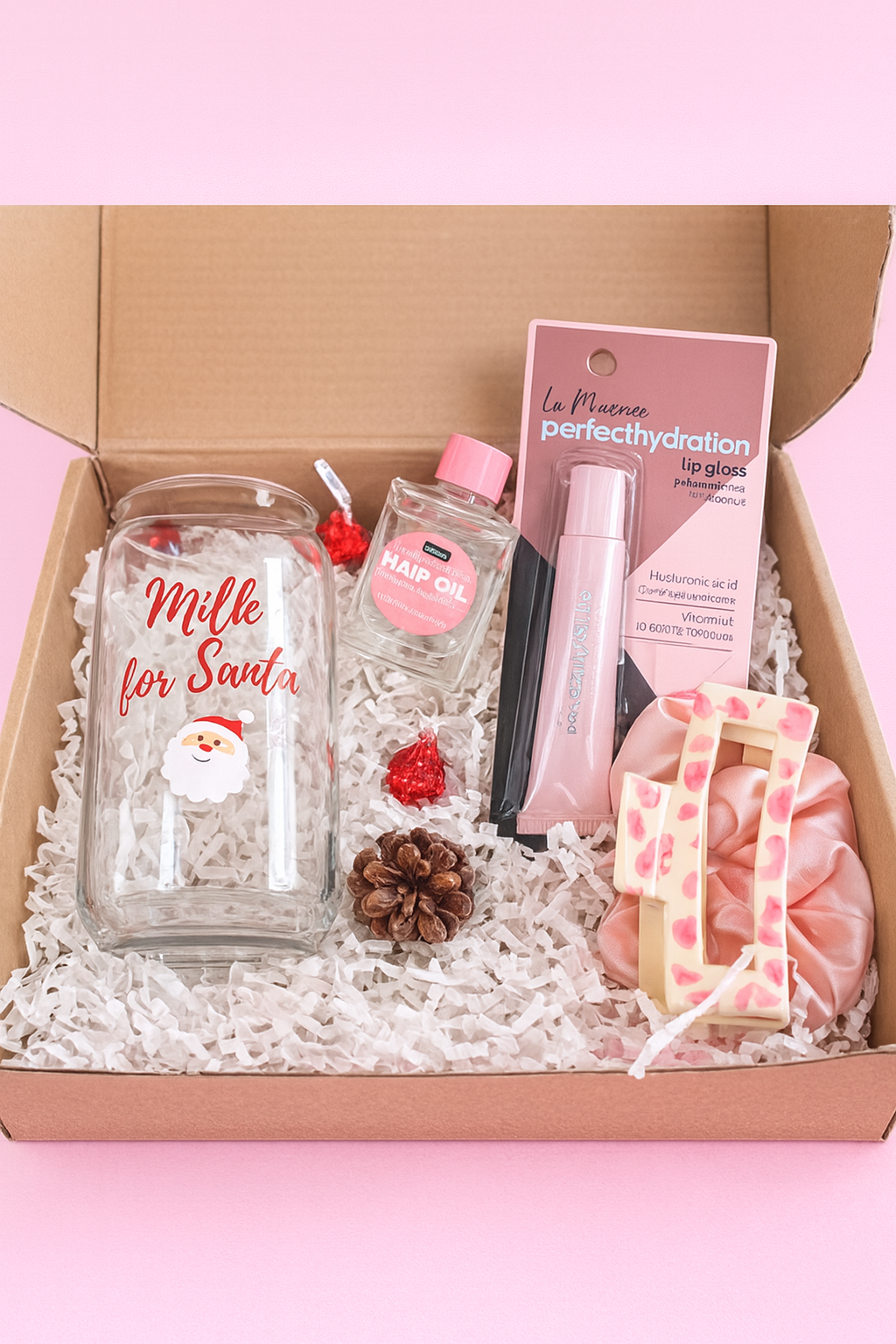 Christmas Beauty Gift Box – Pink Holiday Self-Care Set